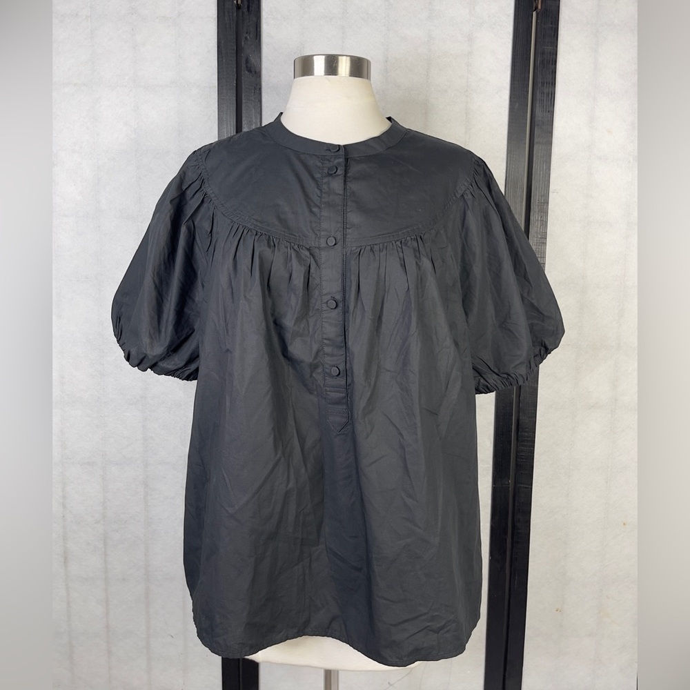 J. Crew Charcoal Button-Up Blouse - Picture 2 of 11